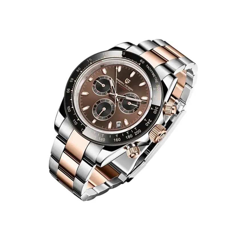 Pagani Design Daytona Dark Brown Dial Rainbow Men's Watch - PD-1644